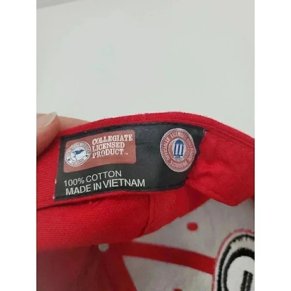 Georgia Bulldogs Black & Red Adjustable Men's Hat Embroidered Logo - Picture 7 of 7